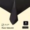 3x Tablecloth Black Plastic Table Cover Disposable for Halloween Party 54x108 In